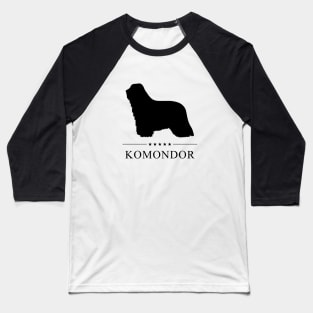 Komondor Black Silhouette Baseball T-Shirt